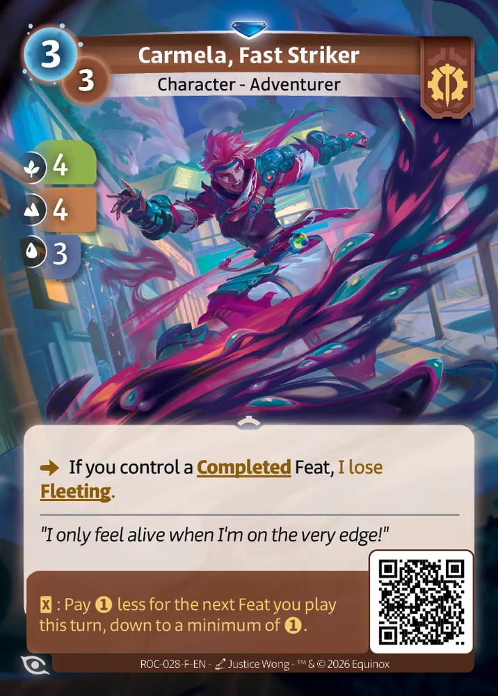 Carmela, Fast Striker