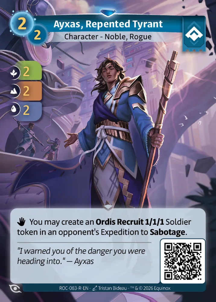 Ayxas, Repented Tyrant