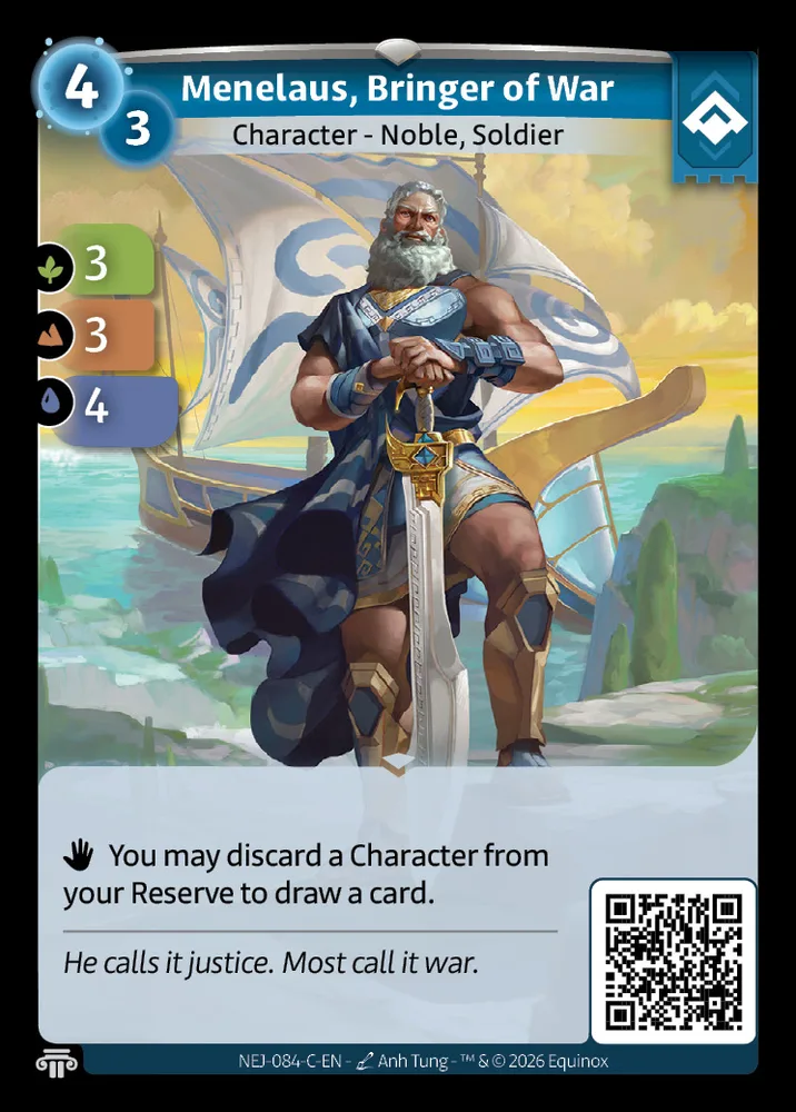 Menelaus, Bringer of War