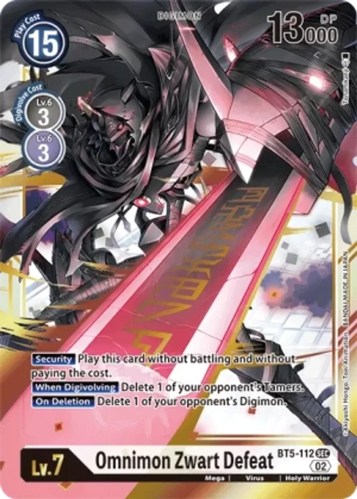 Omnimon Zwart Defeat
