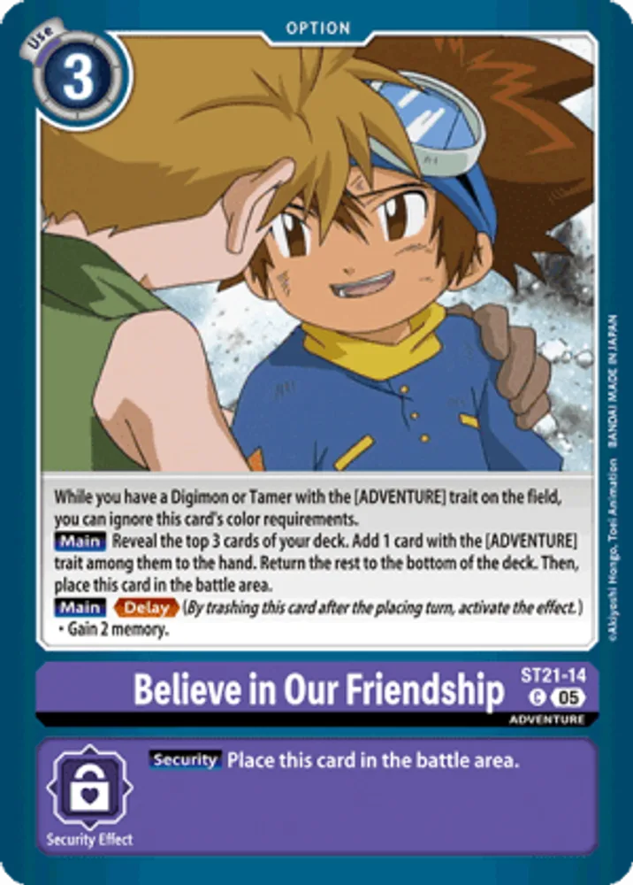 Believe in Our Friendship