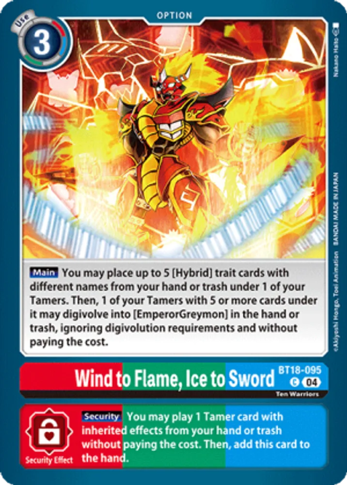 Wind to Flame, Ice to Sword