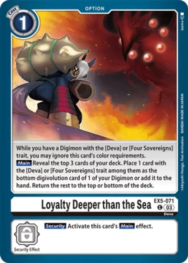 Loyalty Deeper than the Sea