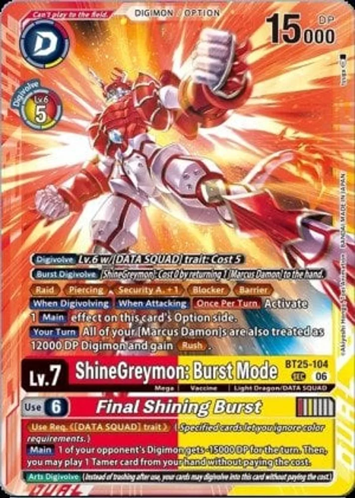 ShineGreymon: Burst Mode