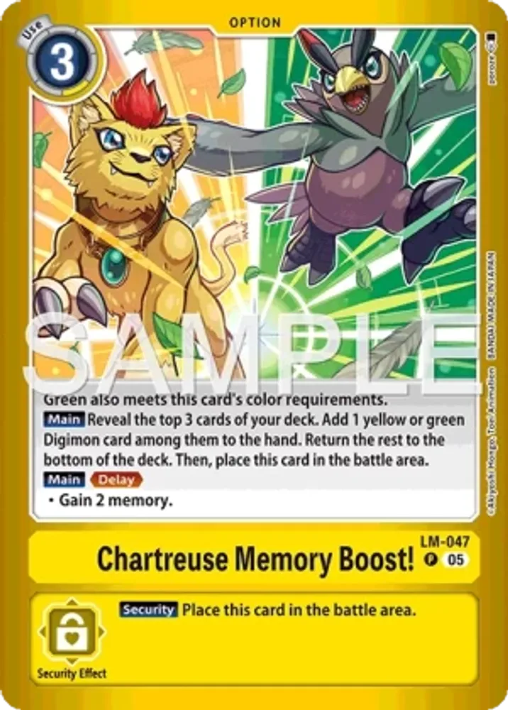 Chartreuse Memory Boost!