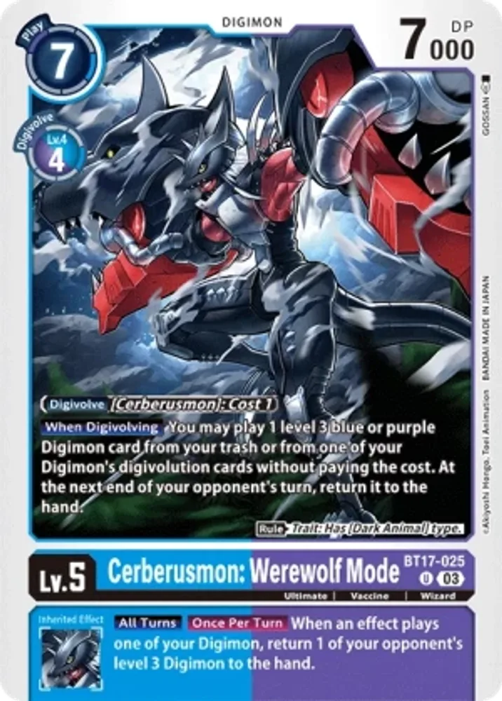 Cerberusmon: Werewolf Mode