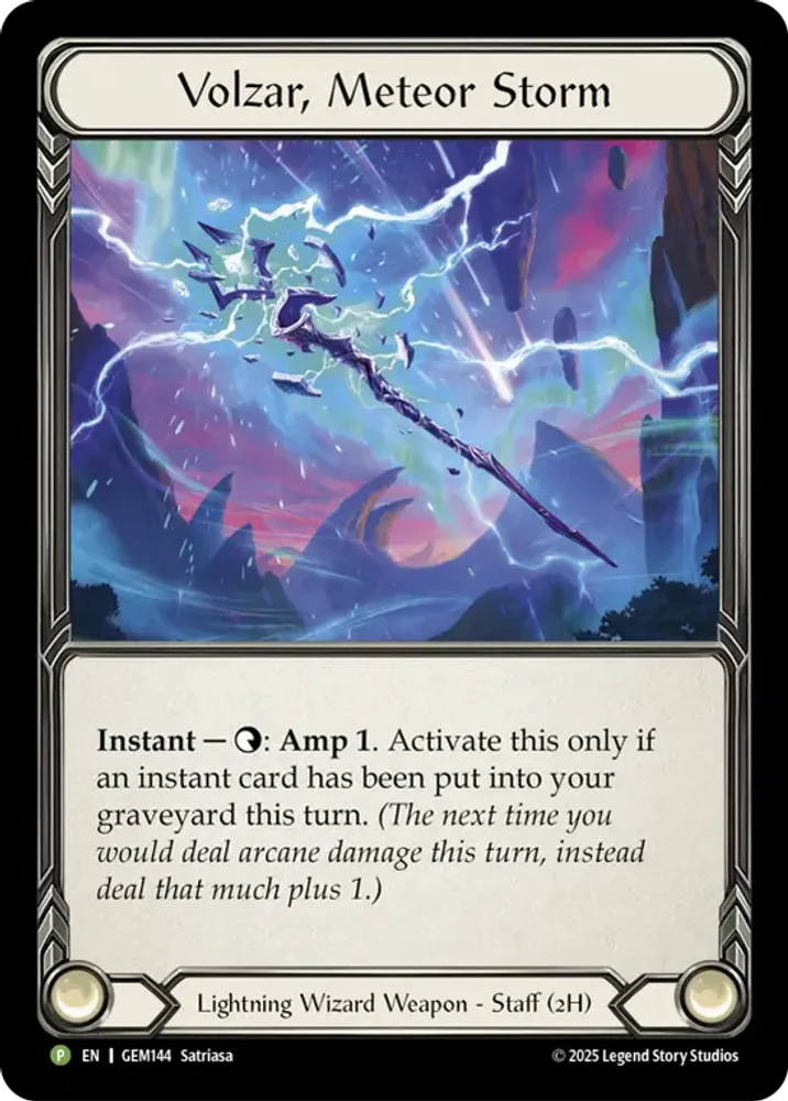 Volzar, Meteor Storm