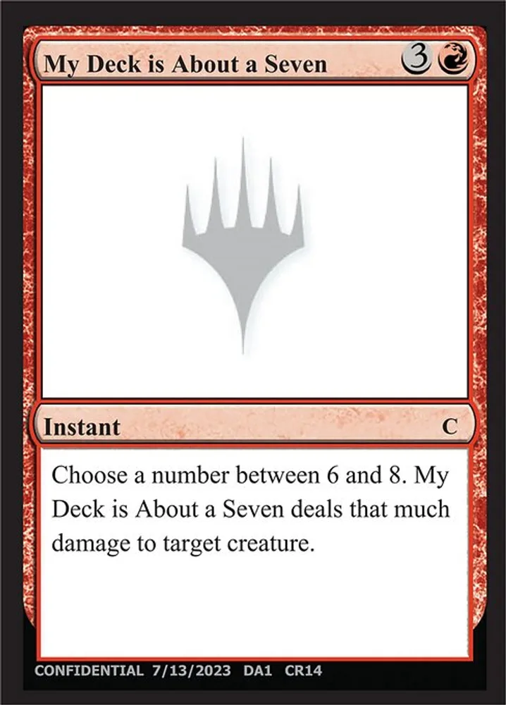My Deck is About a Seven