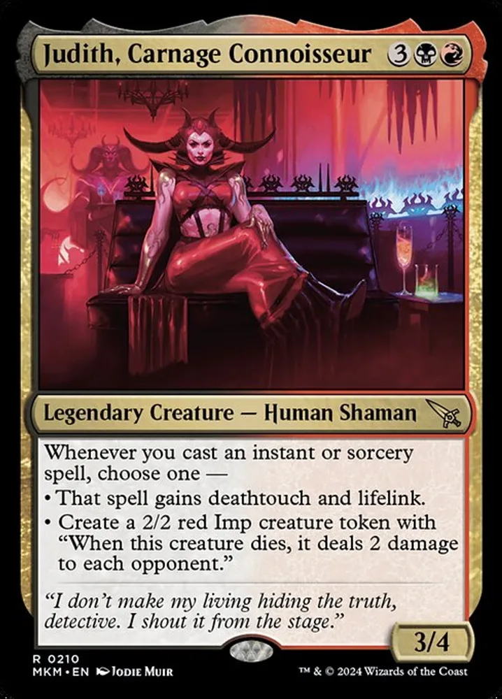 Judith, Carnage Connoisseur