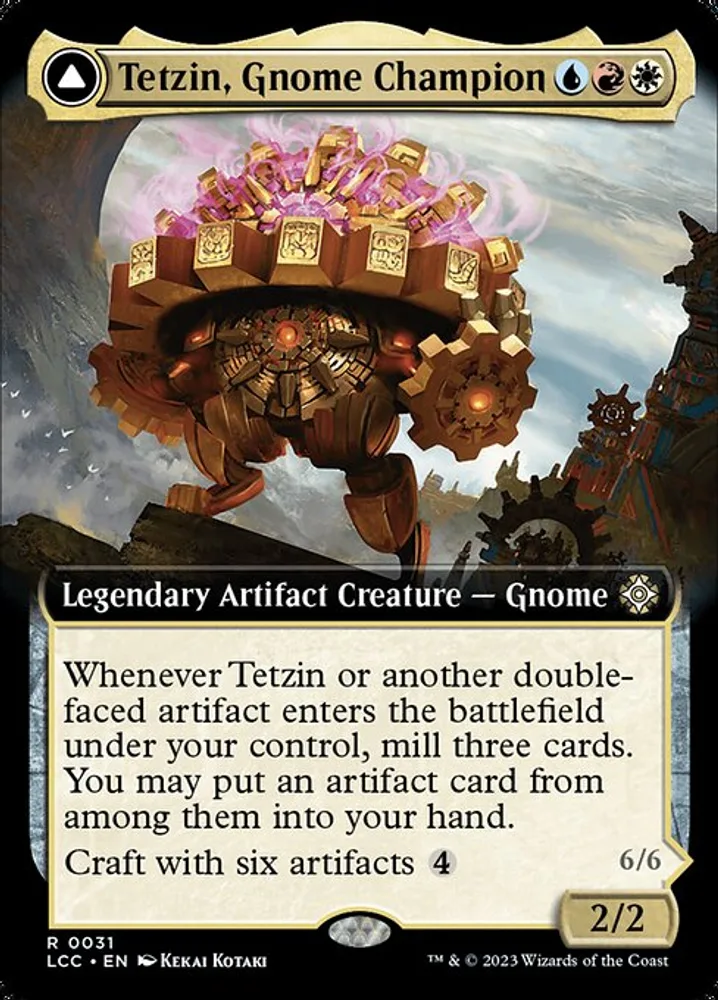 Tetzin, Gnome Champion // The Golden-Gear Colossus