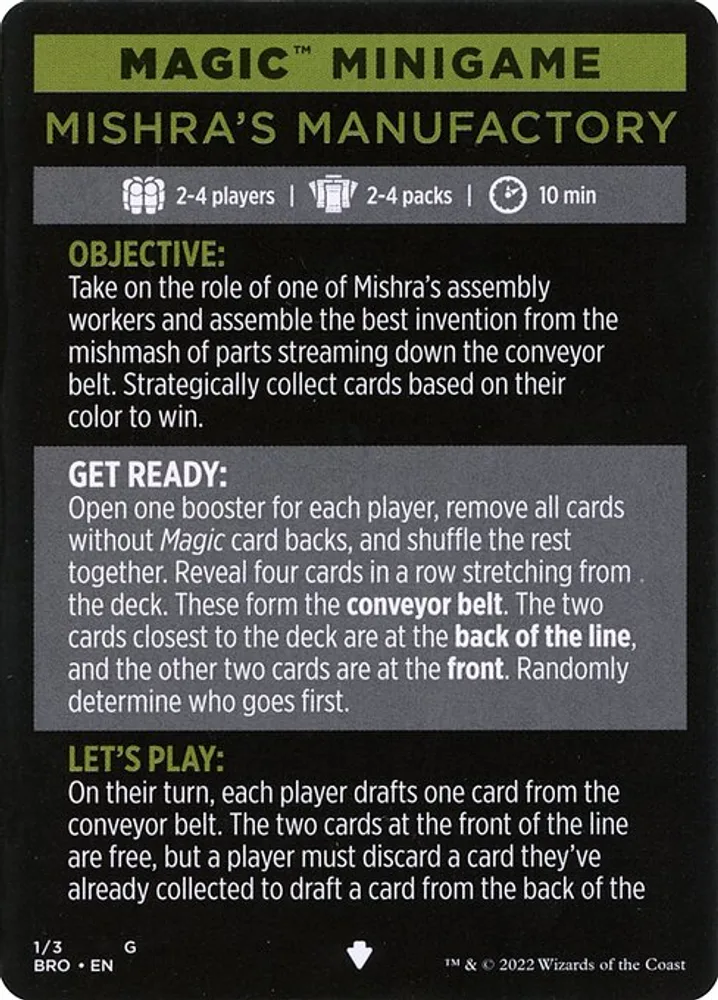 Mishra's Manufactory // Mishra's Manufactory (cont'd)