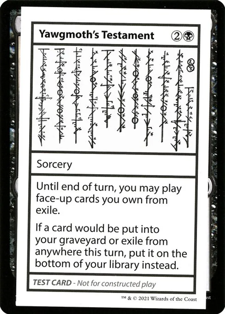 Yawgmoth's Testament
