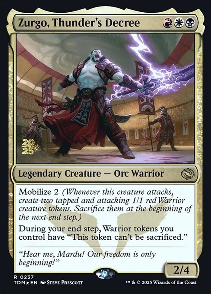 Zurgo, Thunder's Decree