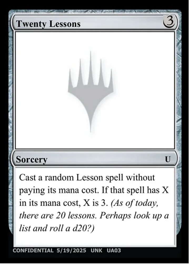 Twenty Lessons