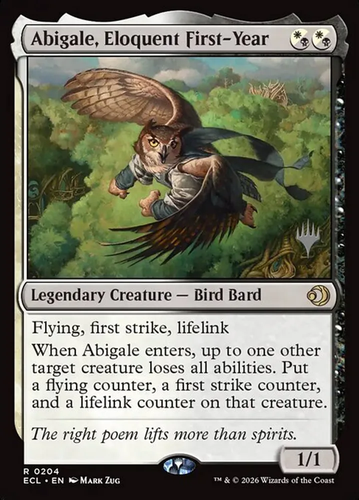 Abigale, Eloquent First-Year