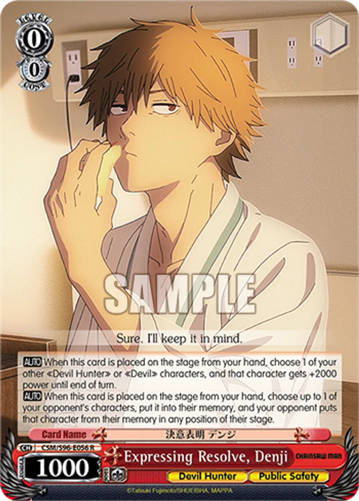 Expressing Resolve, Denji
