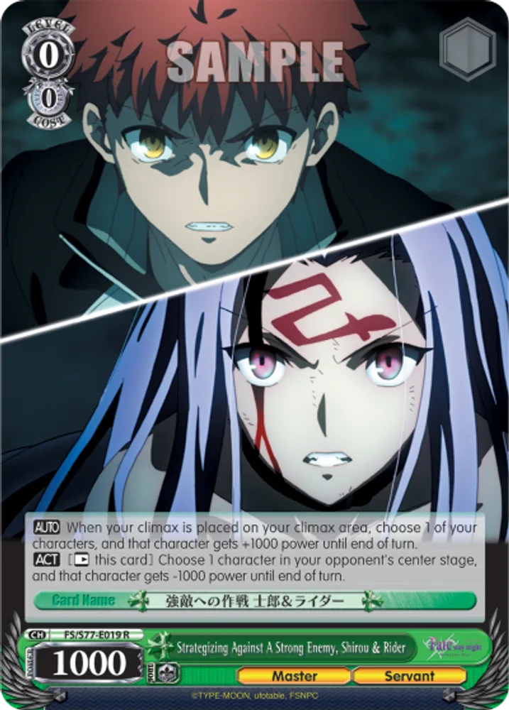 Strategizing Against A Strong Enemy, Shirou & Rider