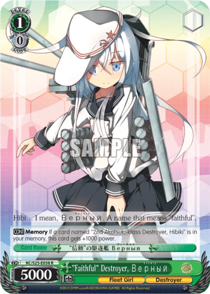 "Faithful" Destroyer, Верный