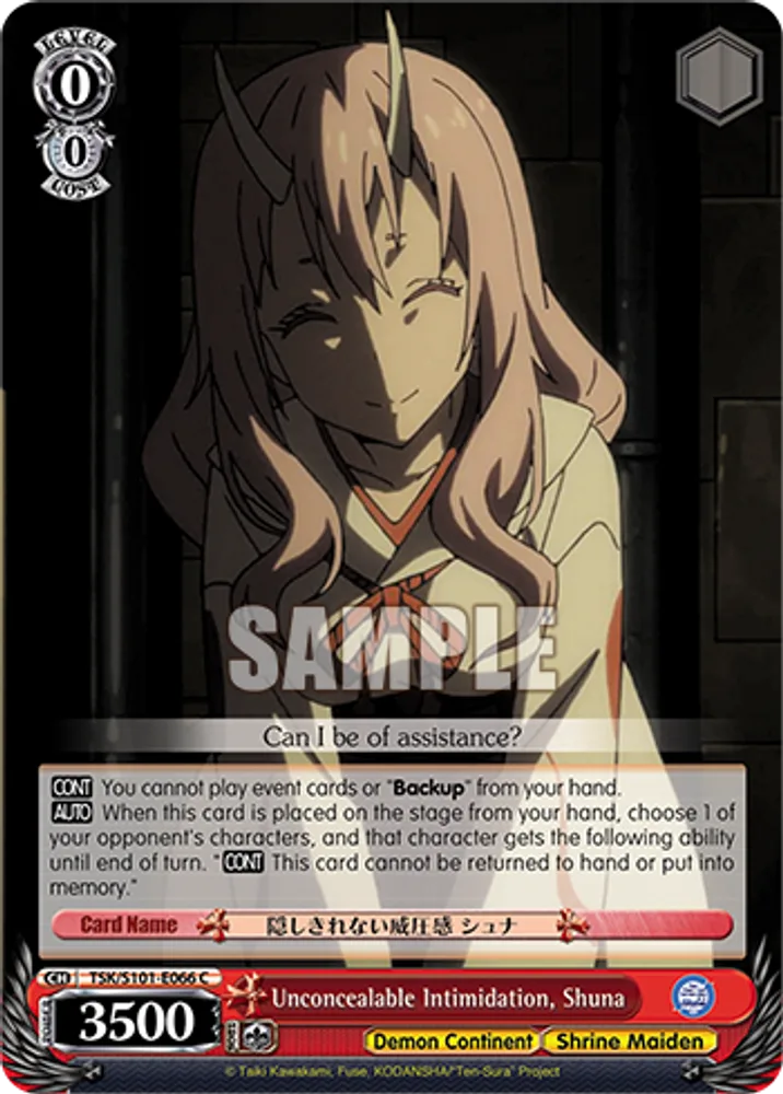 Unconcealable Intimidation, Shuna