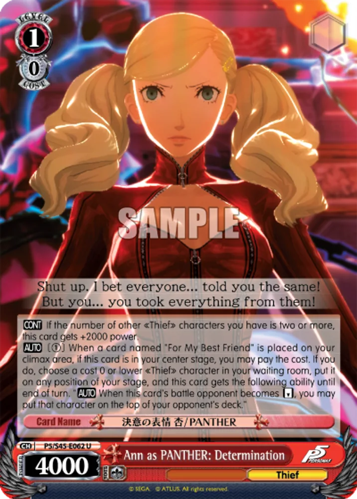 Ann as PANTHER: Determination
