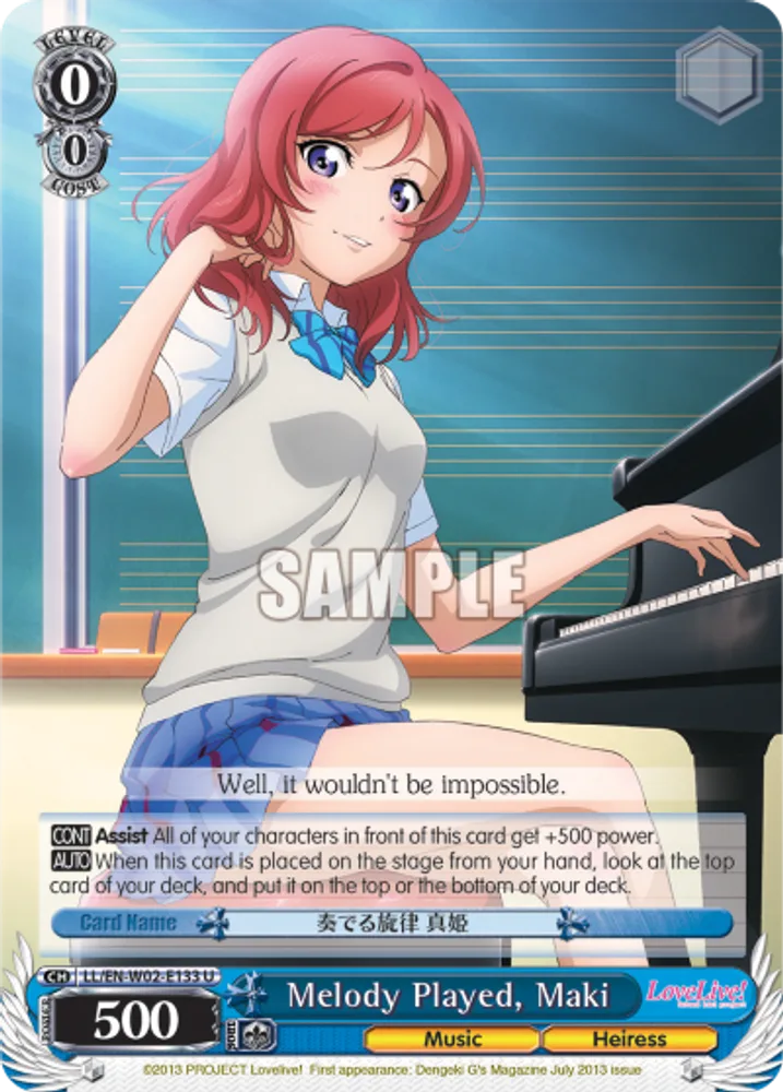 Melody Played, Maki