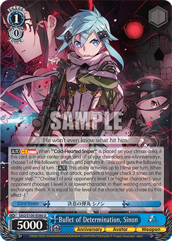 Bullet of Determination, Sinon