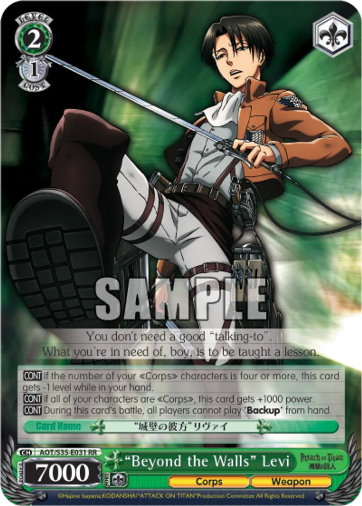 "Beyond the Walls" Levi