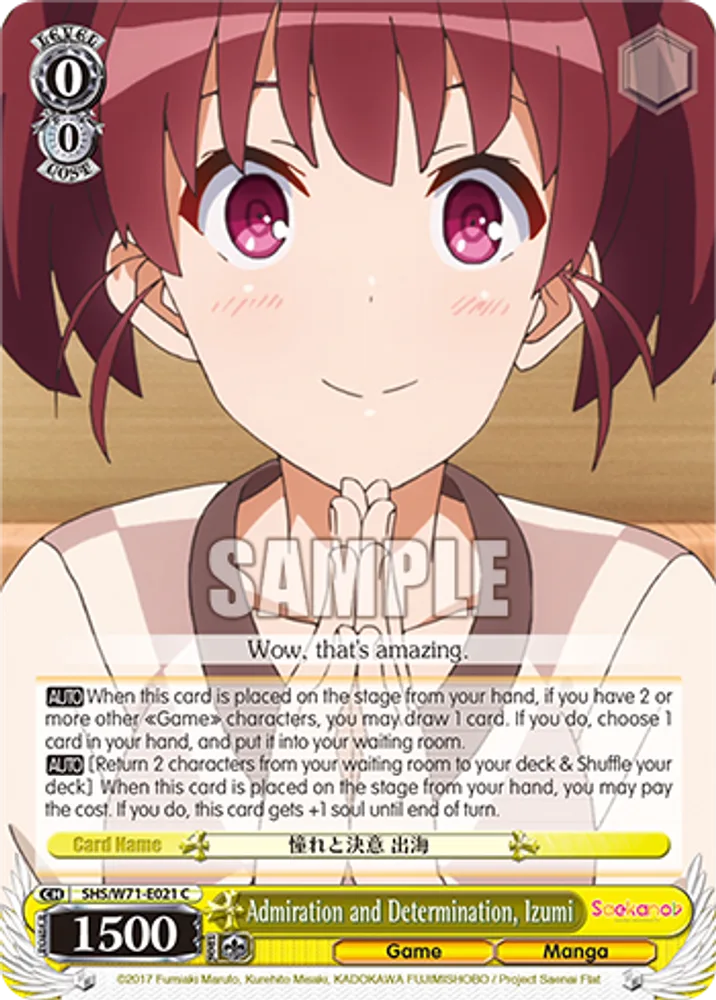 Admiration and Determination, Izumi