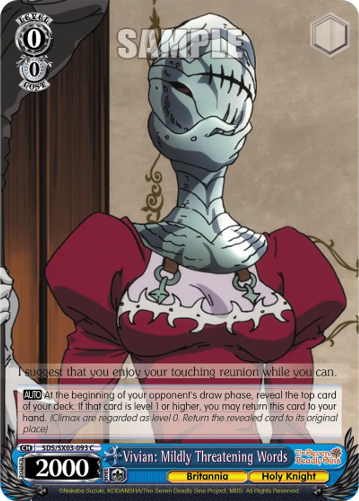 Vivian: Mildly Threatening Words