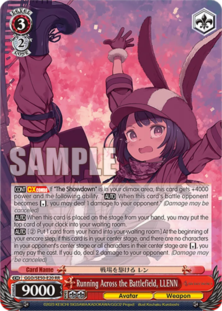 Running Across the Battlefield, LLENN