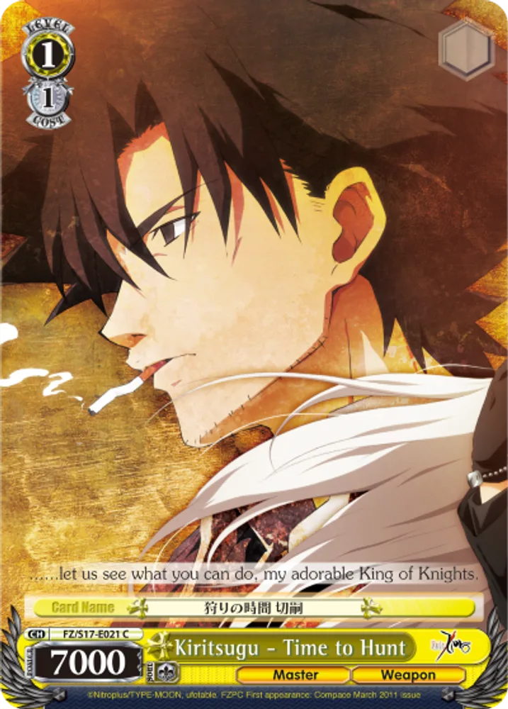 Kiritsugu - Time to Hunt