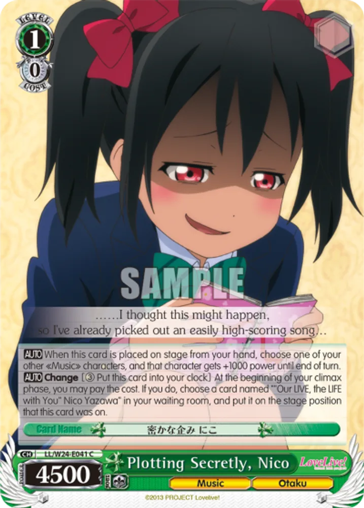 Plotting Secretly, Nico