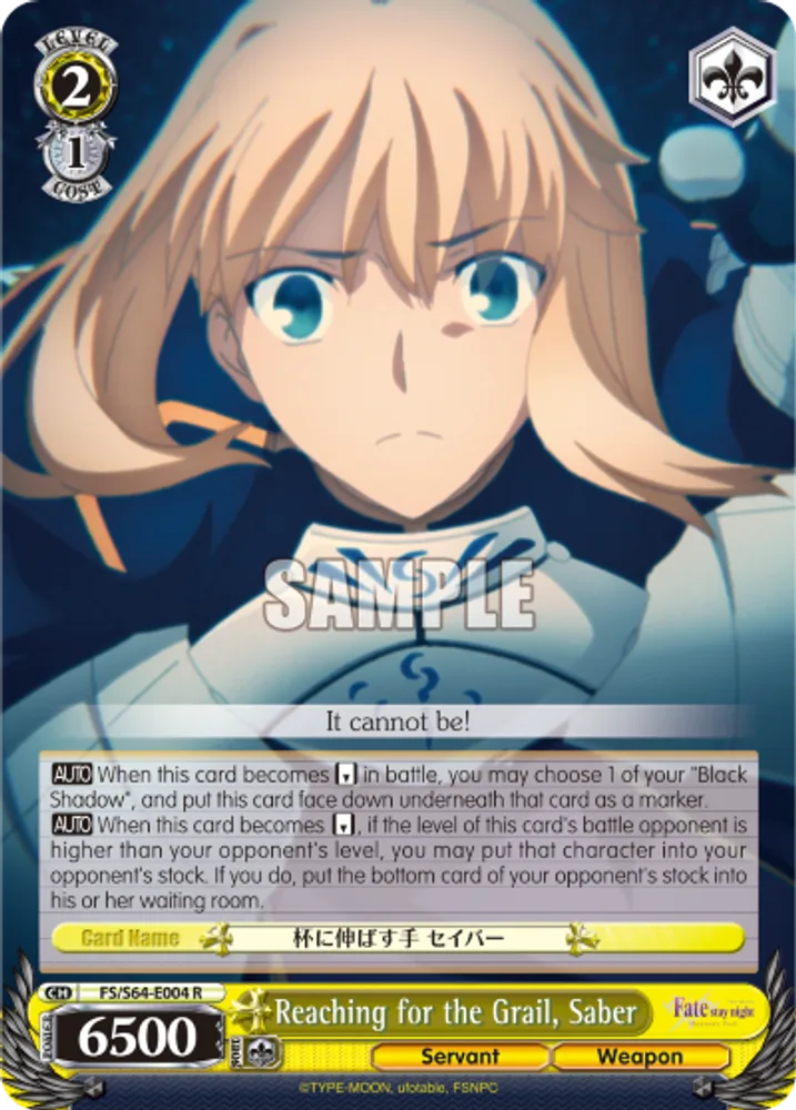 Reaching for the Grail, Saber
