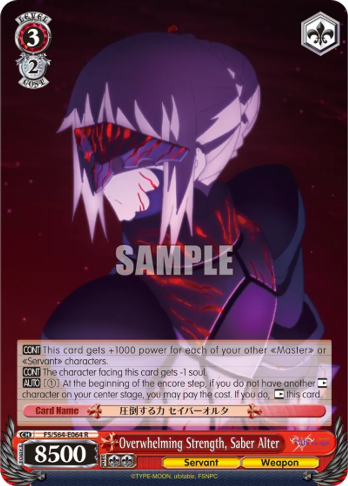 Overwhelming Strength, Saber Alter