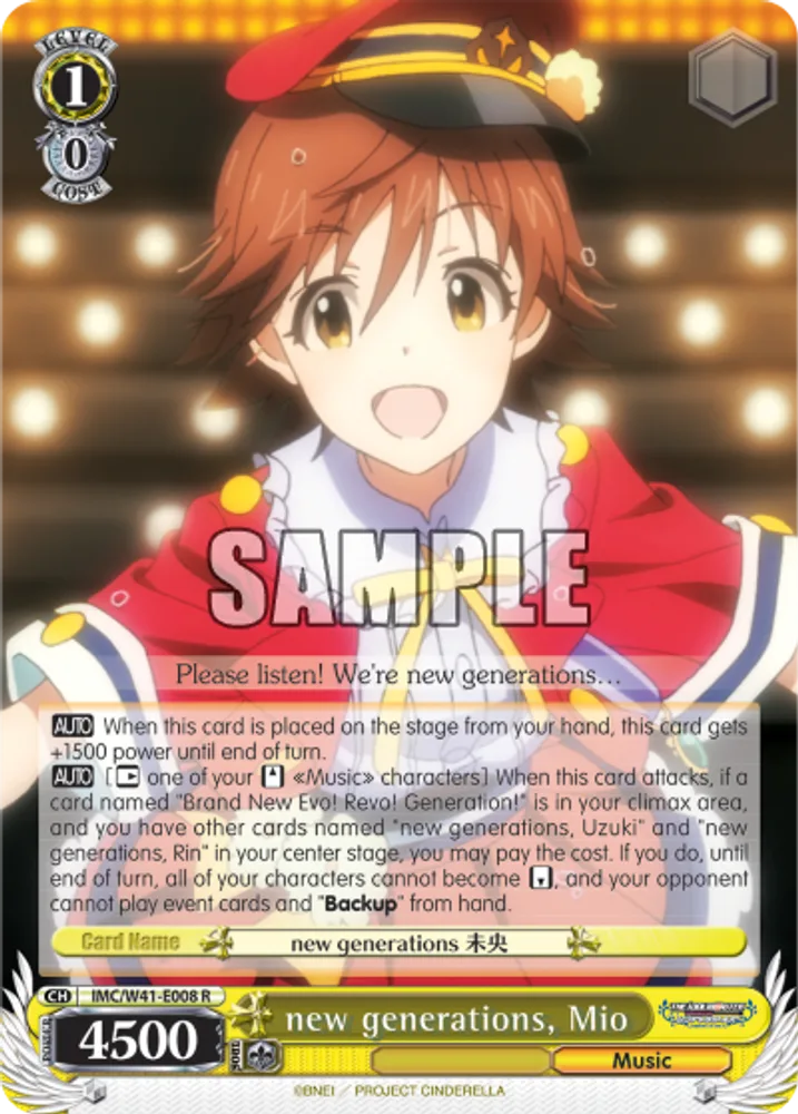 new generations, Mio