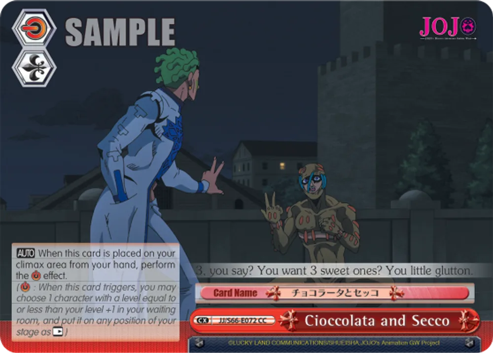 Cioccolata and Secco