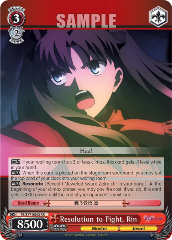 Resolution to Fight, Rin
