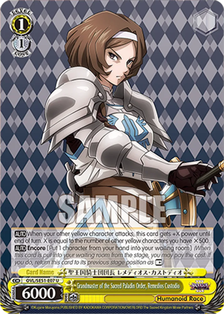 Grandmaster of the Sacred Paladin Order, Remedios Custodio