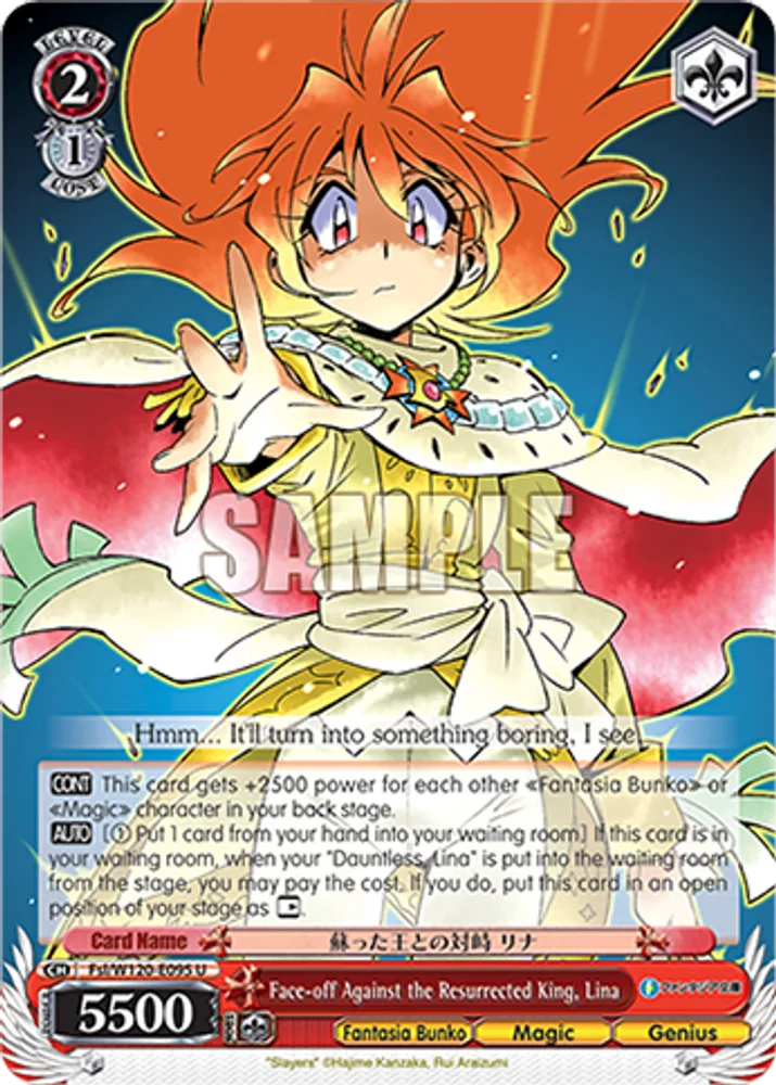 Face-off Against the Resurrected King, Lina