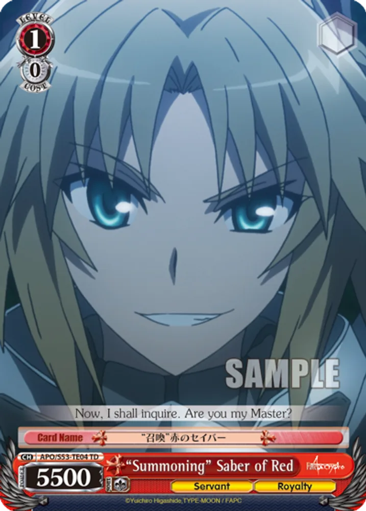 "Summoning" Saber of Red