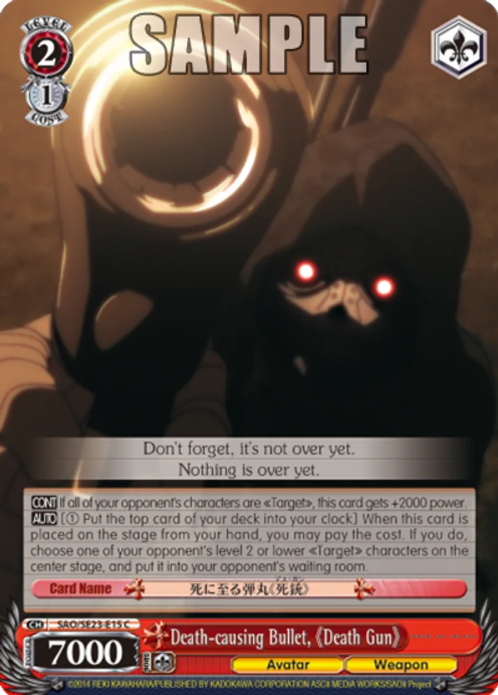 Death-causing Bullet, 《Death Gun》