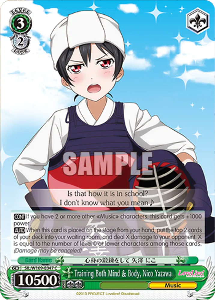 Training Both Mind & Body, Nico Yazawa