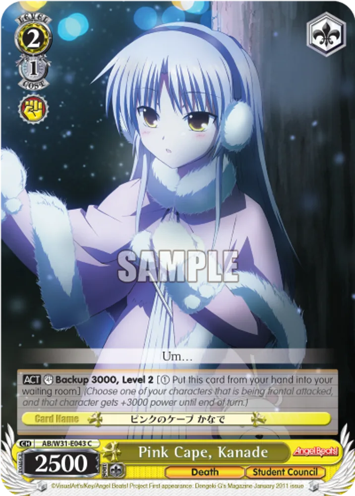 Pink Cape, Kanade