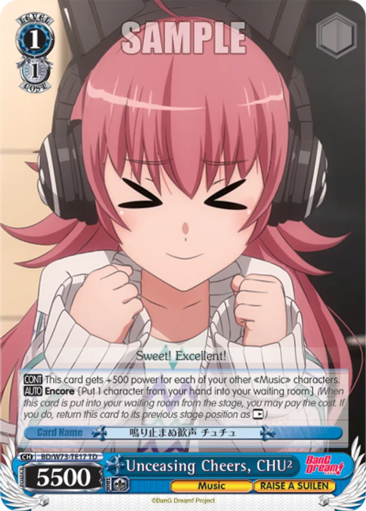 Unceasing Cheers, CHU2