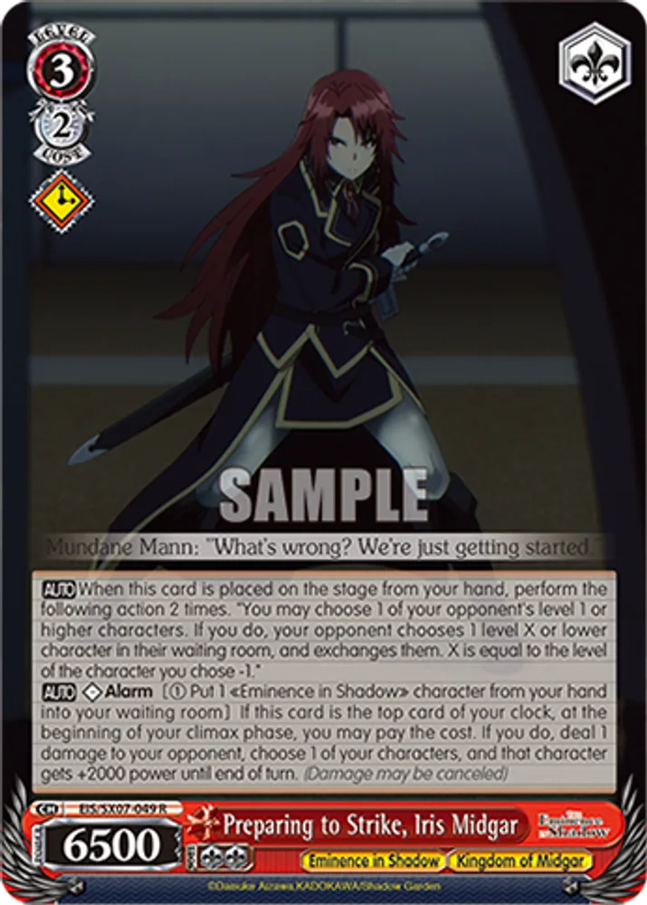 Preparing to Strike, Iris Midgar