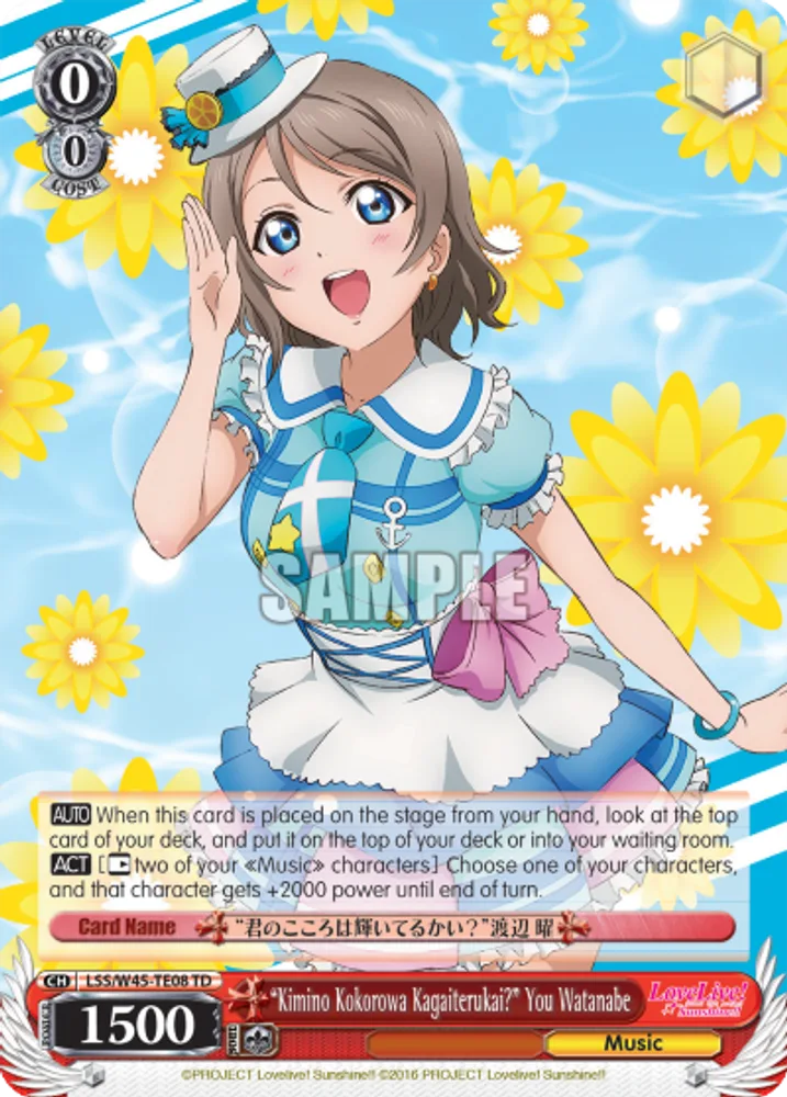 "Kimino Kokorowa Kagayaiterukai?" You Watanabe