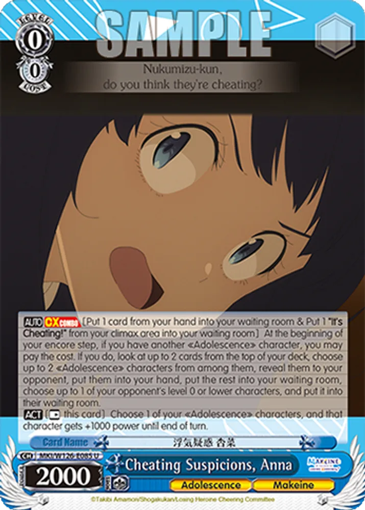Cheating Suspicions, Anna