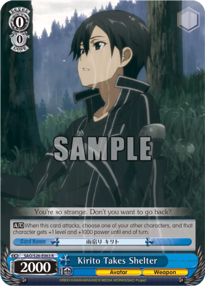Kirito Takes Shelter