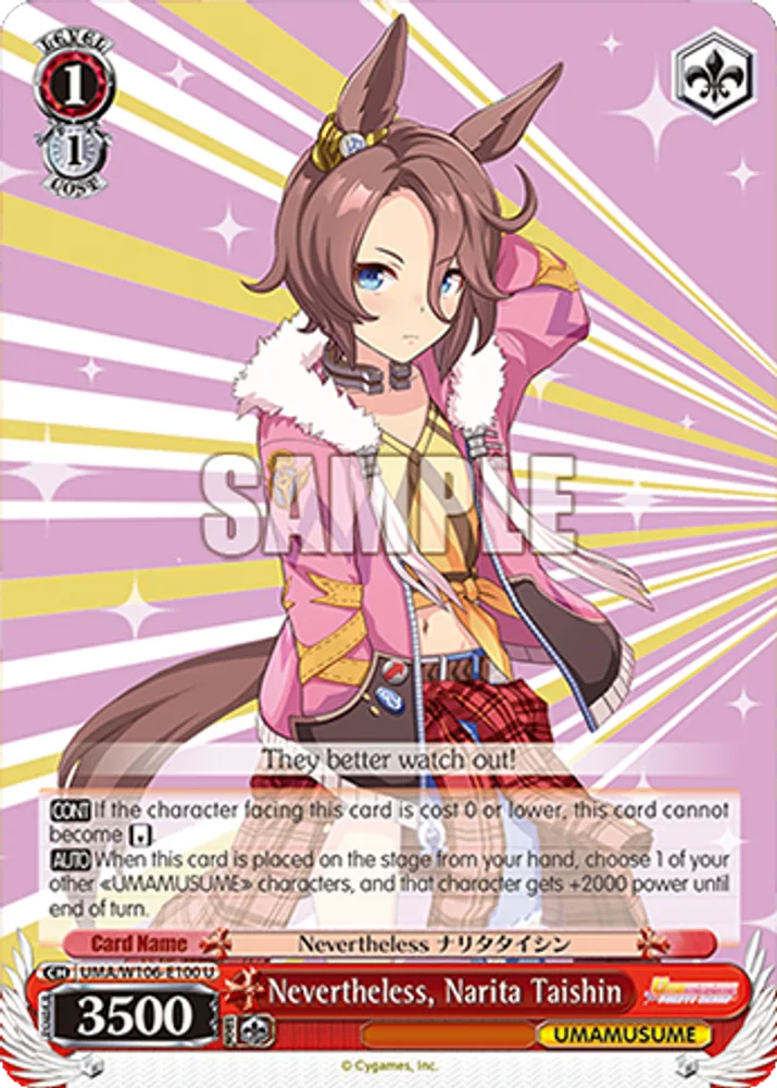 Nevertheless, Narita Taishin
