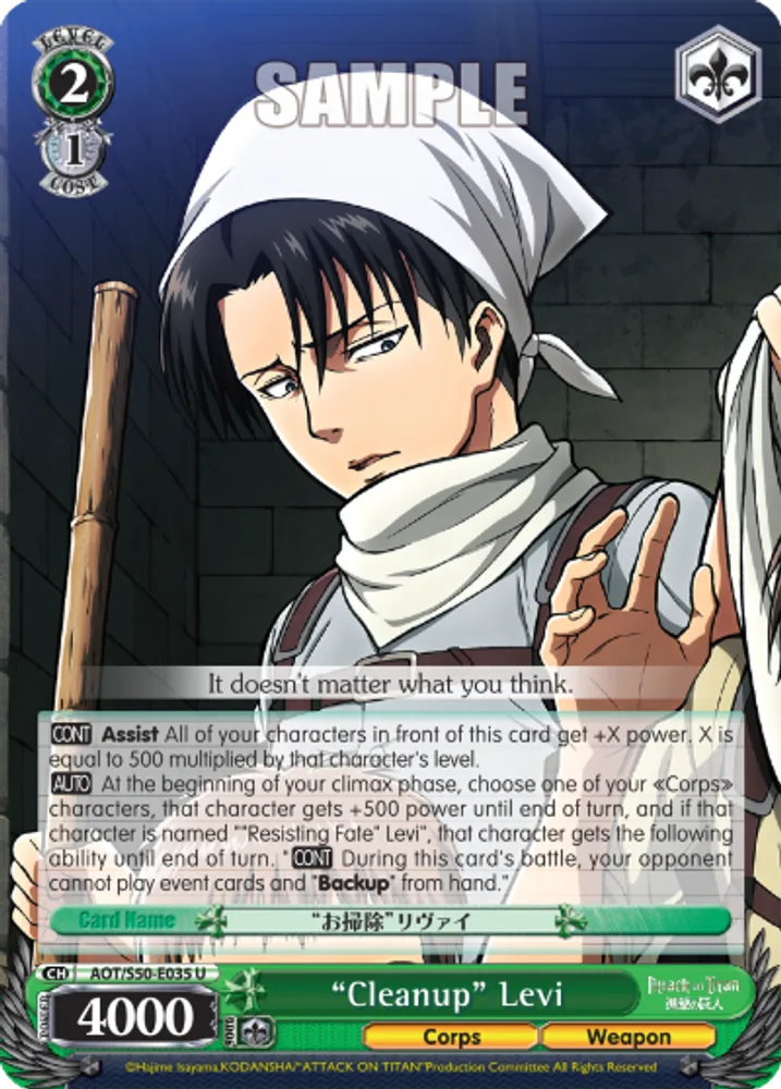 "Cleanup" Levi